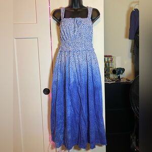 GAP Ombre Blue Floral Dress (custom) XS